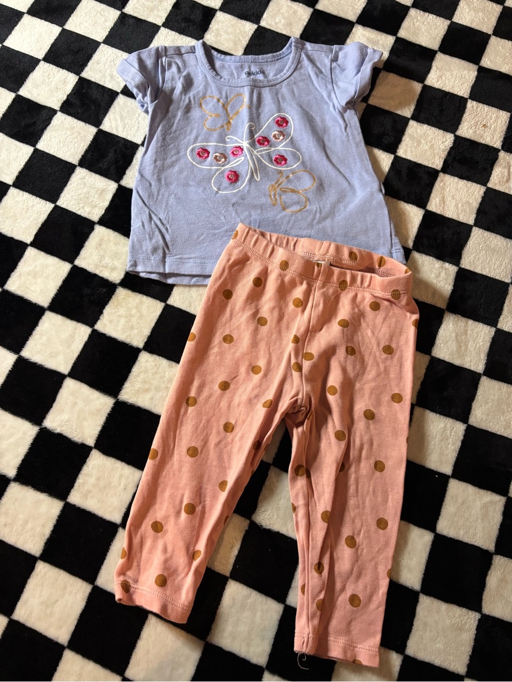 12 month butterfly pekkle outfit set